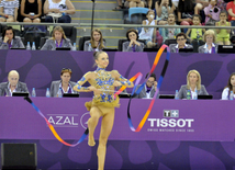 Avropa Oyunlarında bədii gimnastika üzrə lentlə hərəkətlər. Bakı, Azərbaycan, 21 iyun 2015